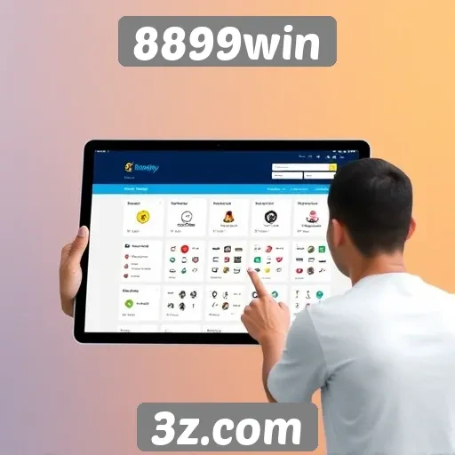 Exploração da interface e usabilidade do 8899win